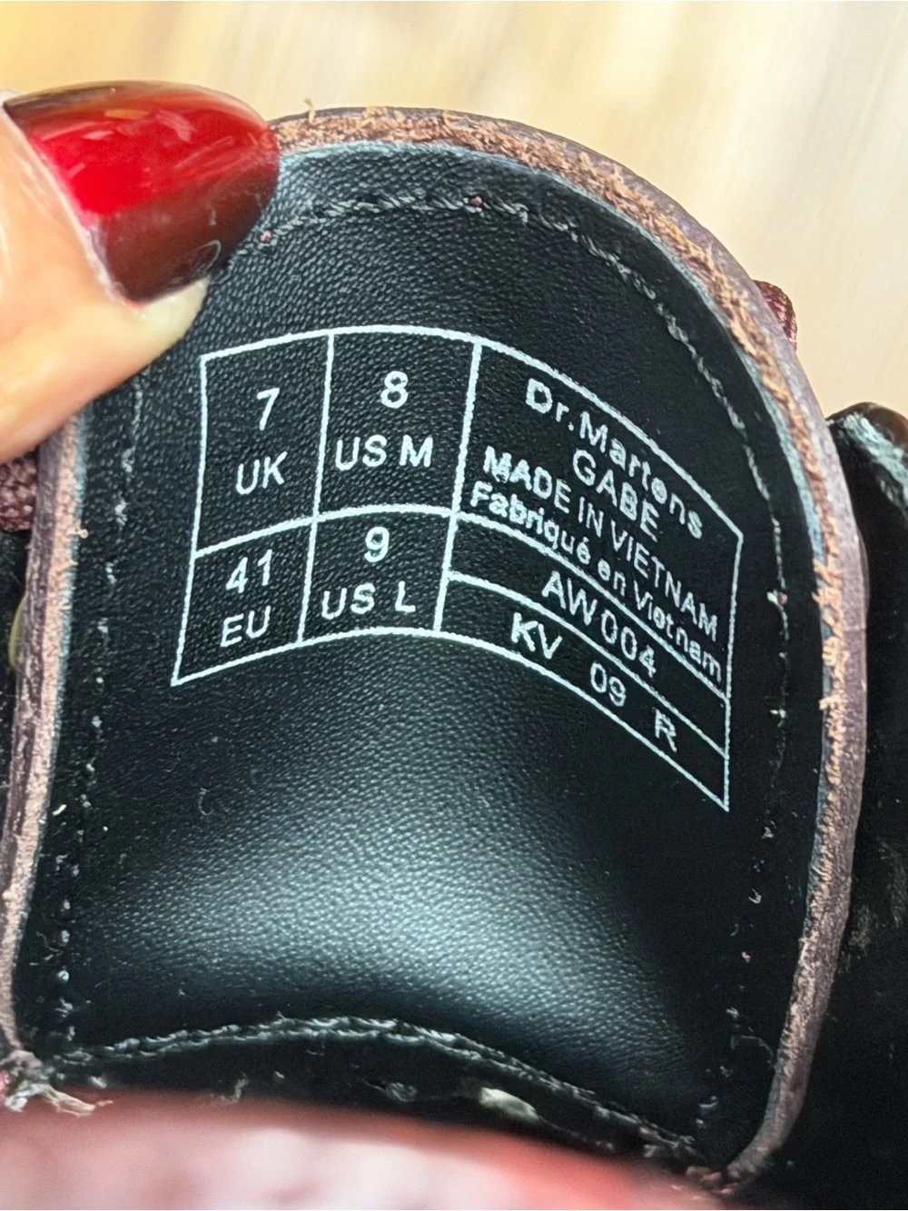 Dr. Martens SoftWair Burgundy Wingtip Brogue Oxford Shoes NWT